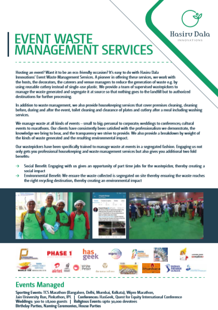 Event Waste Management Pamphlet